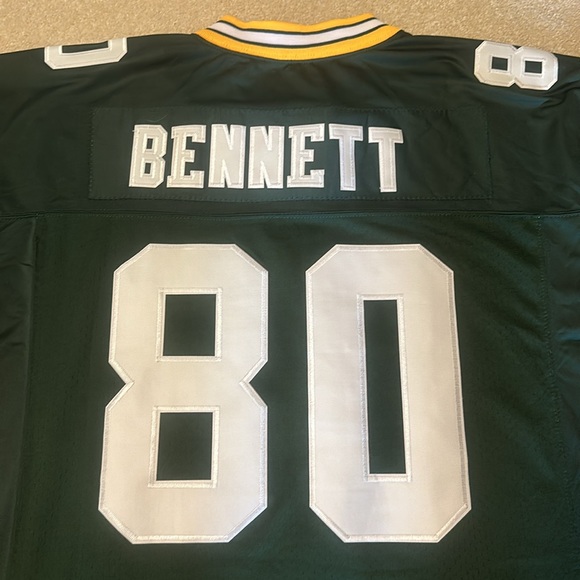 Vintage Green Bay Packers #80 Bennett NFL  embroidered Nike jersey size 48 - Picture 7 of 9